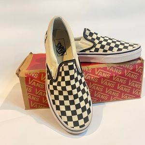 Vans classic checkerboard slip on